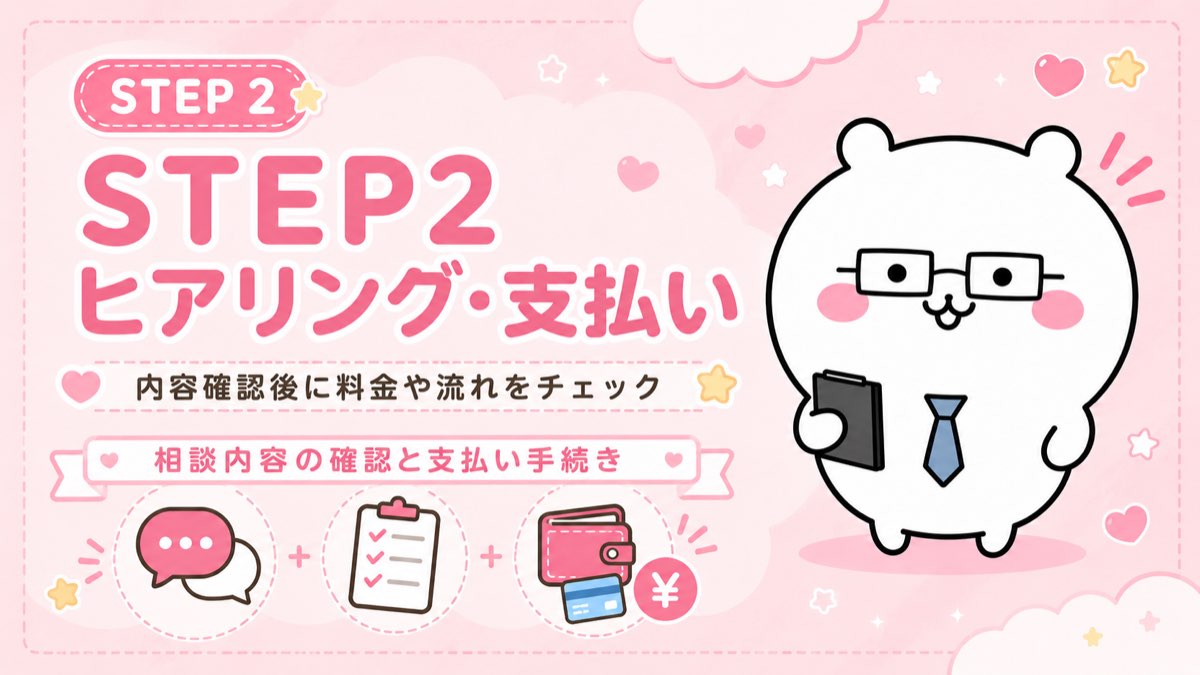 STEP2 ヒアリングと支払い