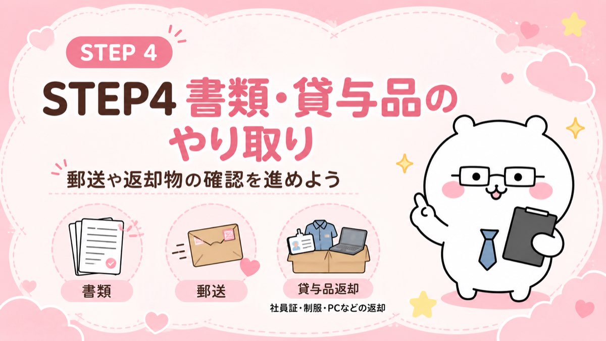 STEP4 貸与品・私物・書類のやり取り