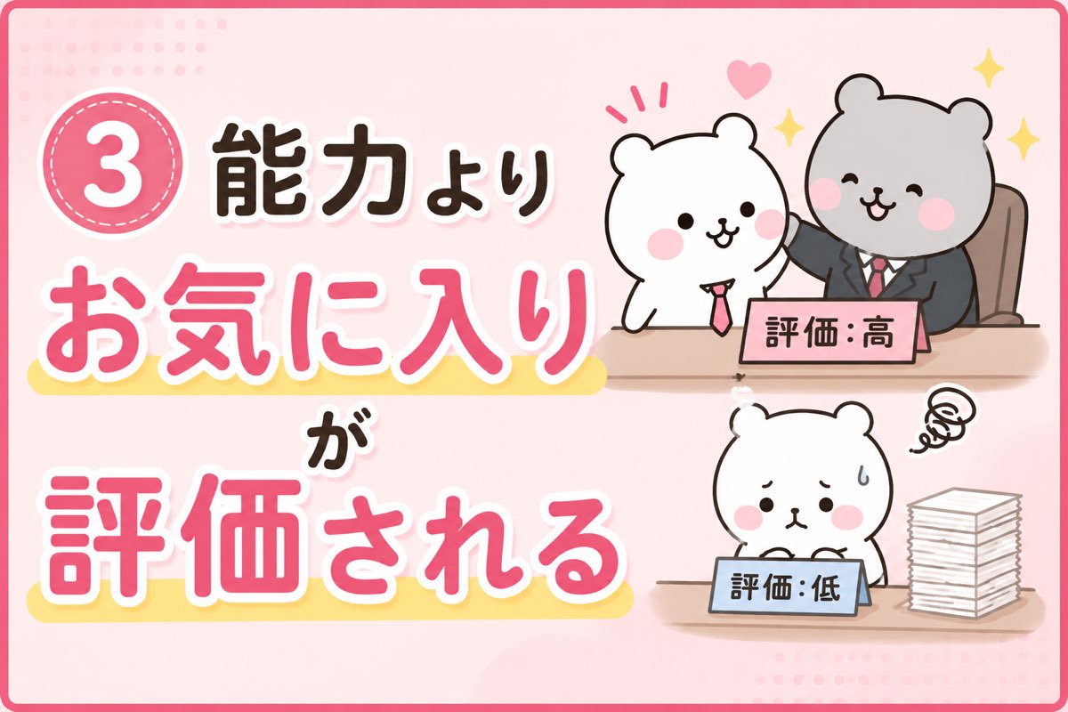能力よりお気に入りが評価される不公平な評価