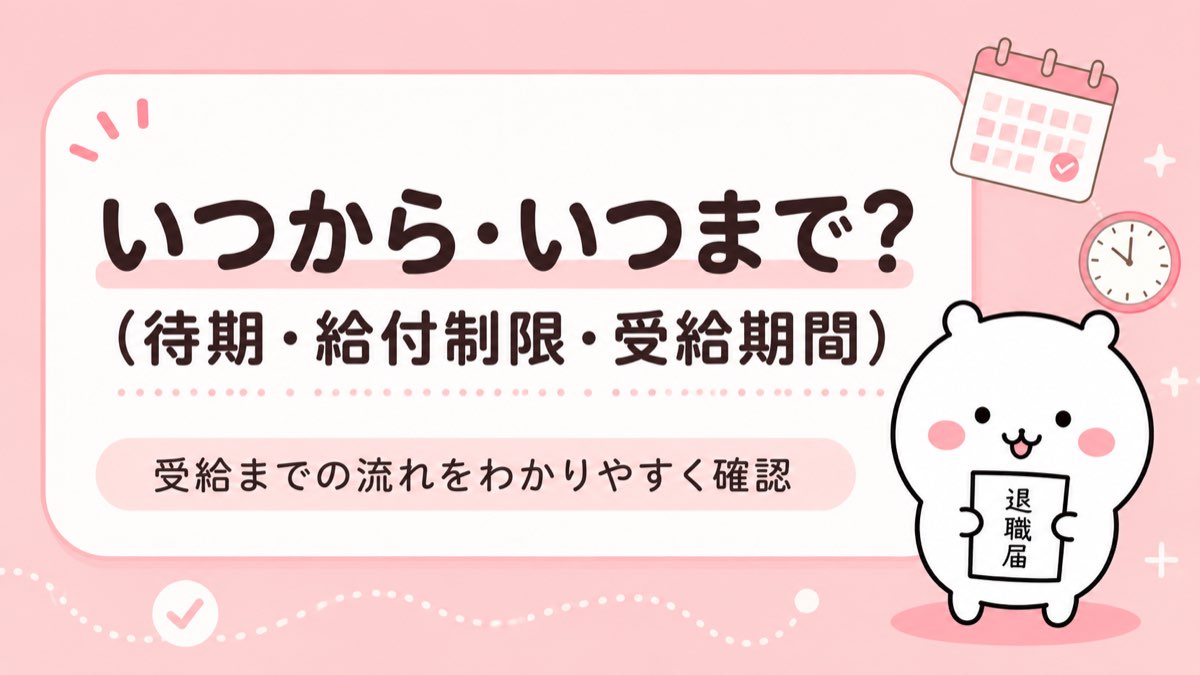 失業手当はいつからいつまで?待期・給付制限・受給期間