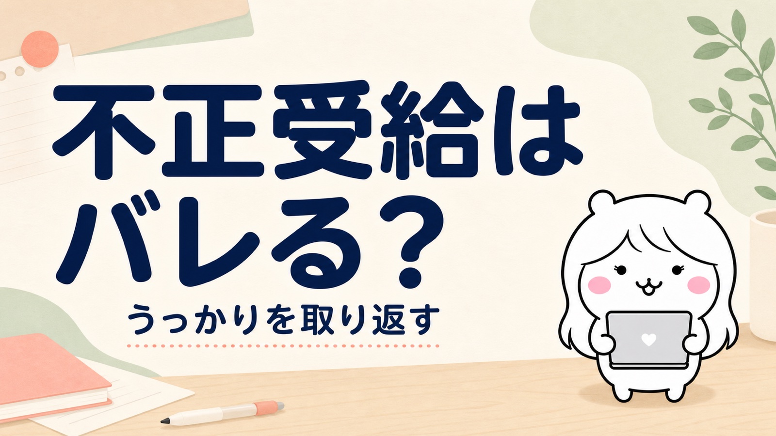 失業保険の不正受給はバレる？ペナルティと、うっかりに気づいたときの動き方