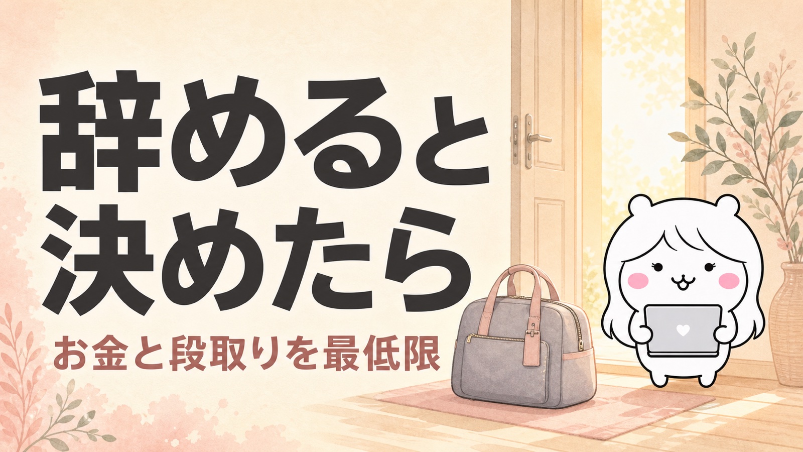 辞めると決めたときのお金と段取り